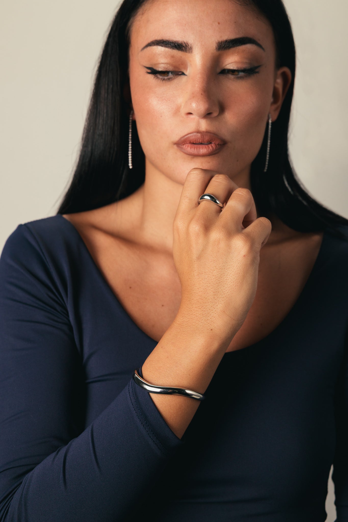 ANELLO AURELIA REGOLABILE ARGENTO DONNA INDOSSATO