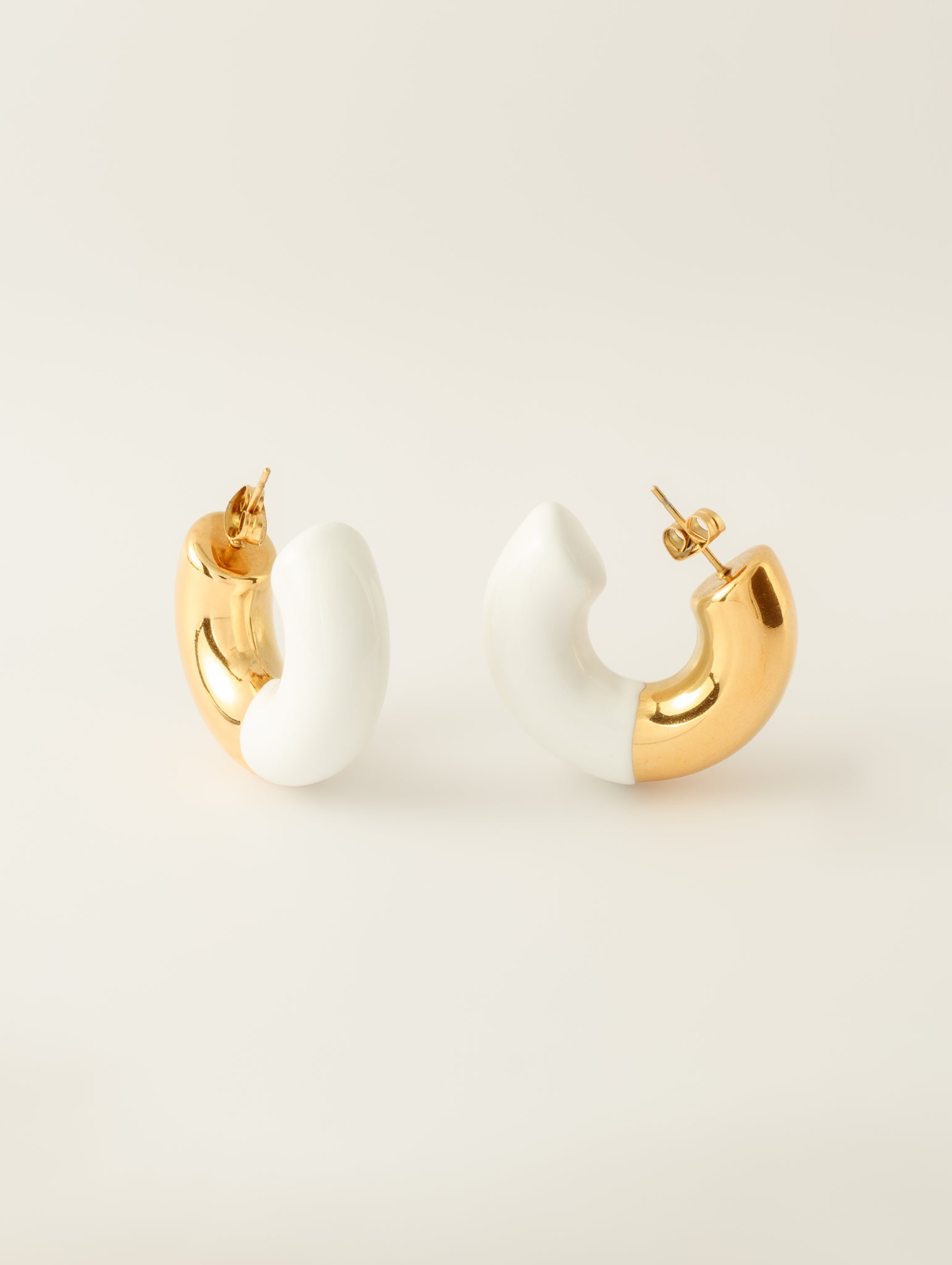 COPPIA ORECCHINI CORALIA ORO E BIANCO