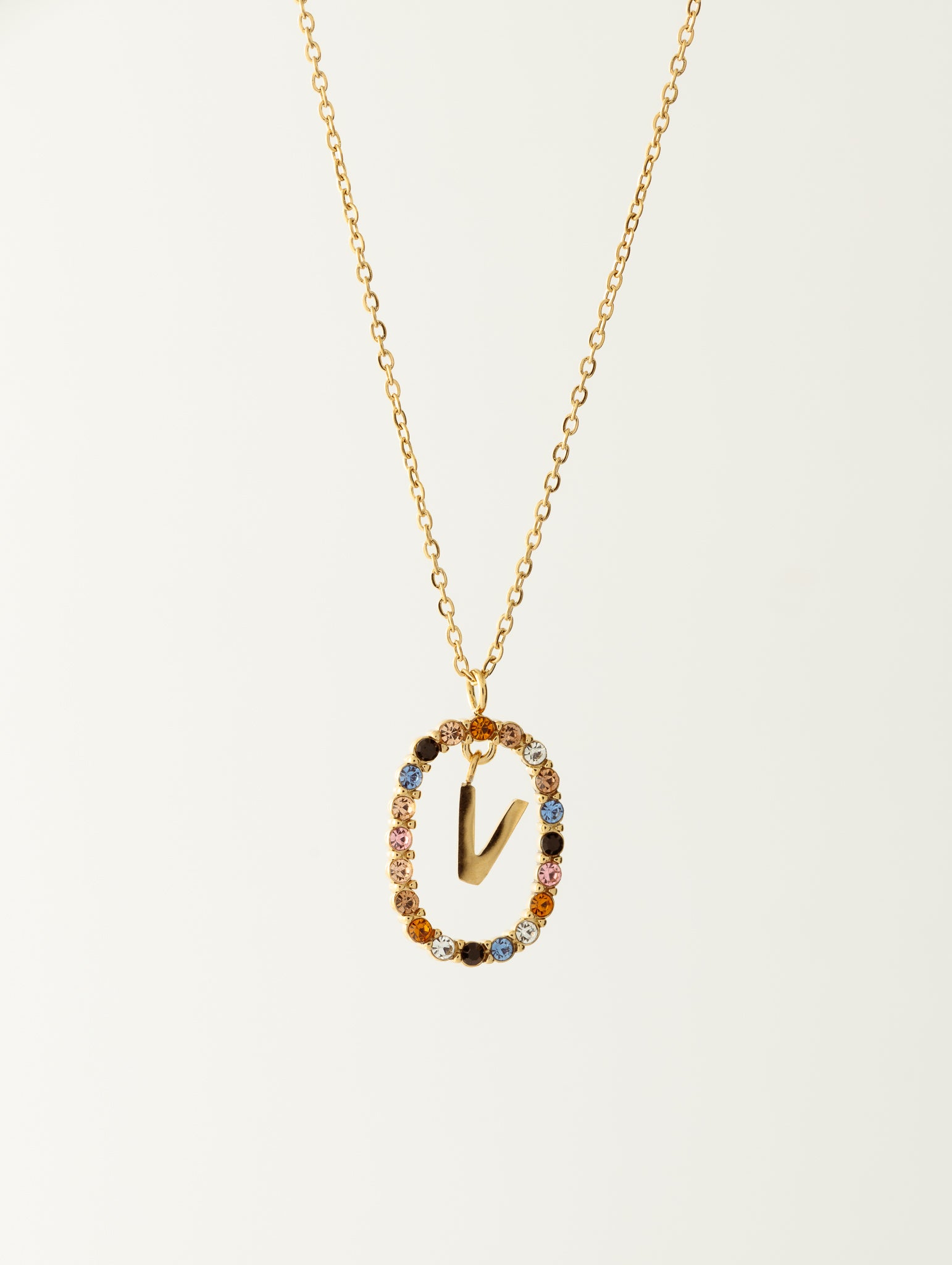 COLLANA CON LETTERA V