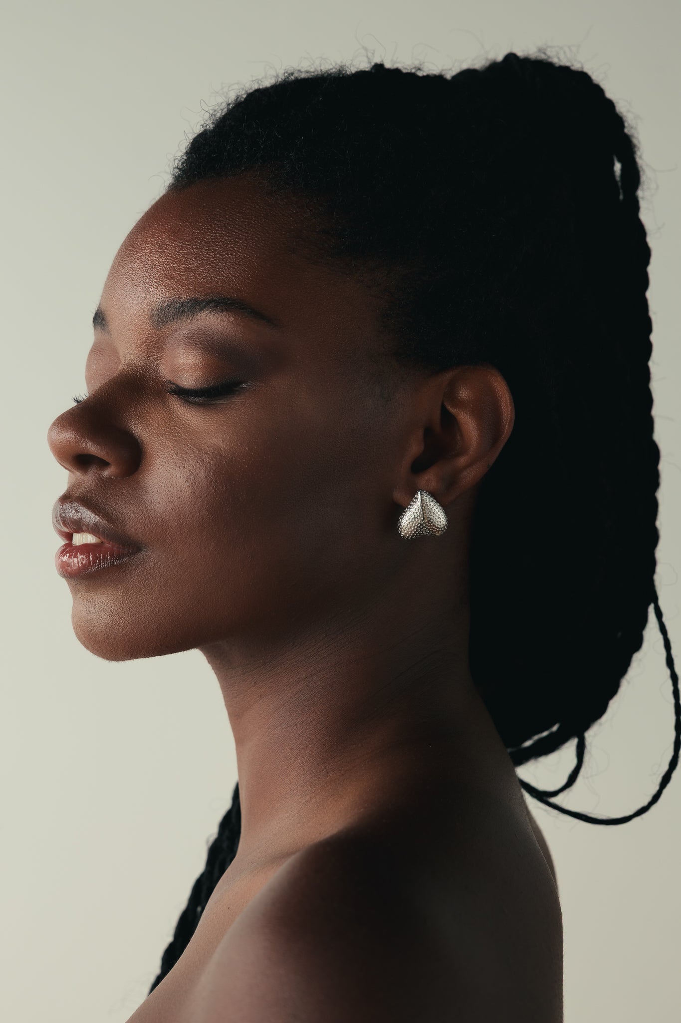 COPPIA ORECCHINI A CUORE TEXTURE