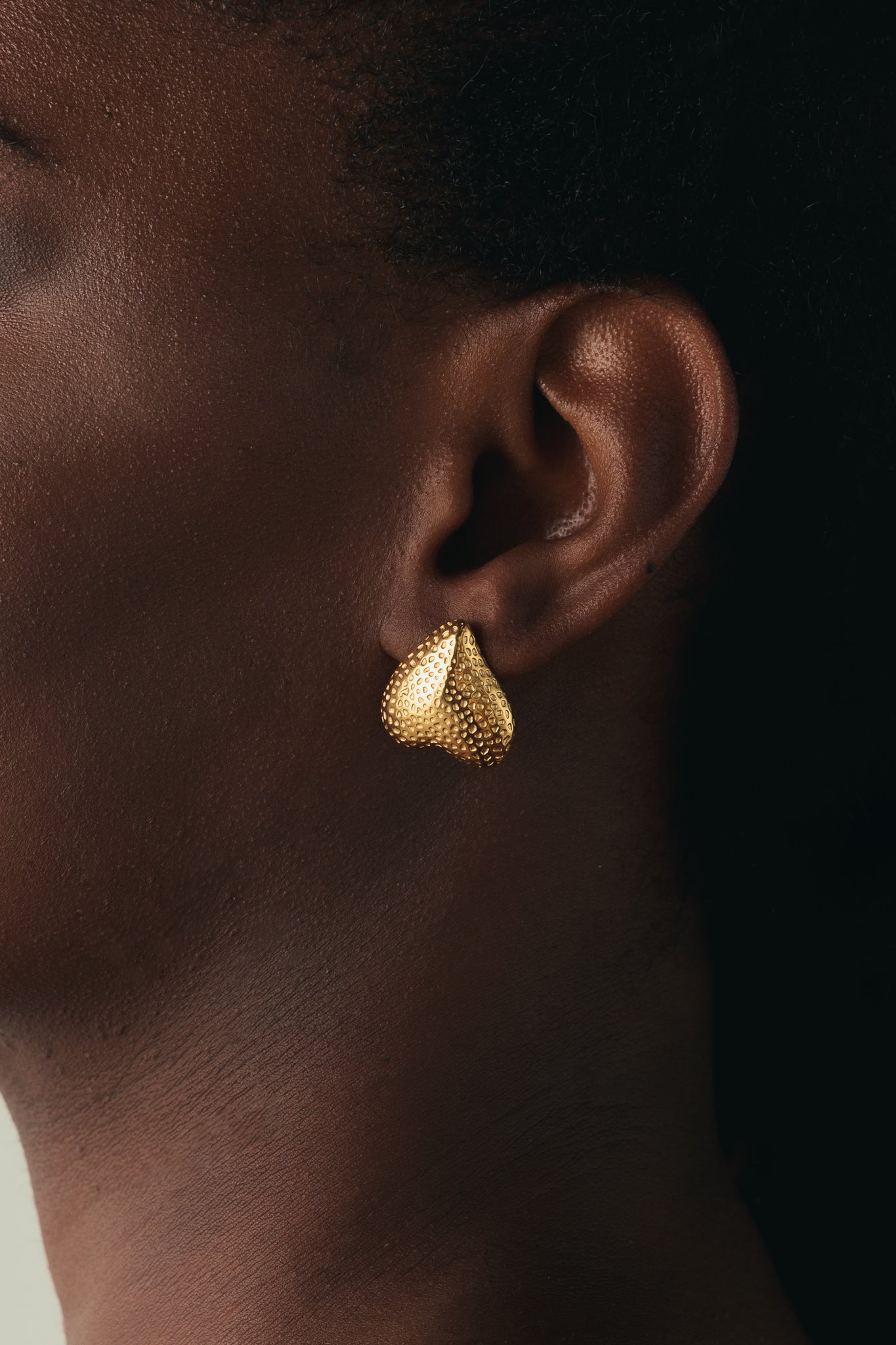 COPPIA ORECCHINI A CUORE TEXTURE